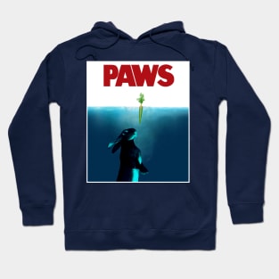 PAWS jaws bunny rabbit parody Hoodie